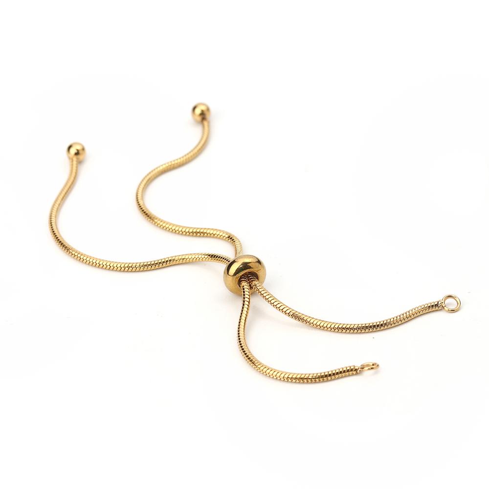 1Piece 304 Stainless Steel Adjustable Slider/Slide Extender Chain For Handmade DIY Making Jewelry Bracelet Findings,