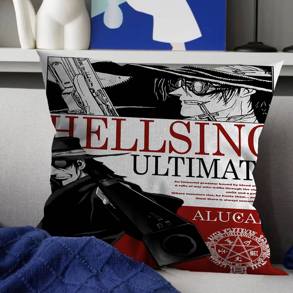 Anime Vintage Hellsing Maple Design Cushion Cover Happy Autumn Harvest decor Holiday Decorati Pillow Cover