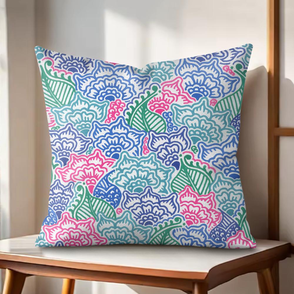 

Garden Flowers Cushion Cover Natural Linen Organic Fabric DoubleSided Printing Couch Pillow Covers Home Decor 30x30cm