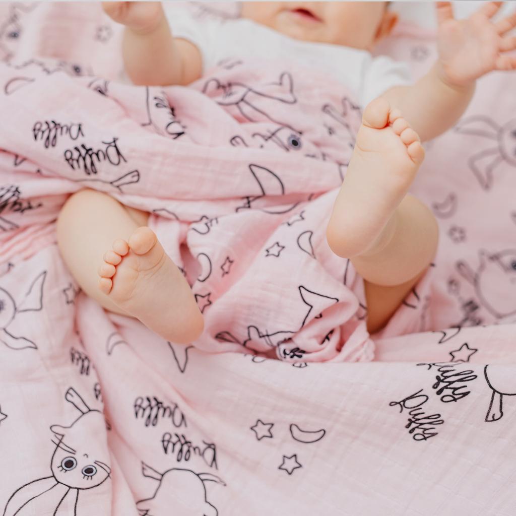 Milk&Moo Set of 2 Chancin Baby Muslin Swaddle Blanket, 100% Cotton, Ultra Soft