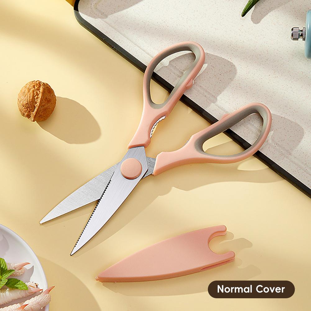 High-Quality 6-in-1 Powerful Kitchen Scissors Detachable Multi-functional Magnetic Storage Pouch Fish Scale Plane Peeler Crack Walnut Corkscrew