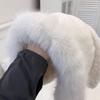 Warm Plush Ear Protection Hat Winter Bucket Hat New Big Rabbit Ears Hat  Women