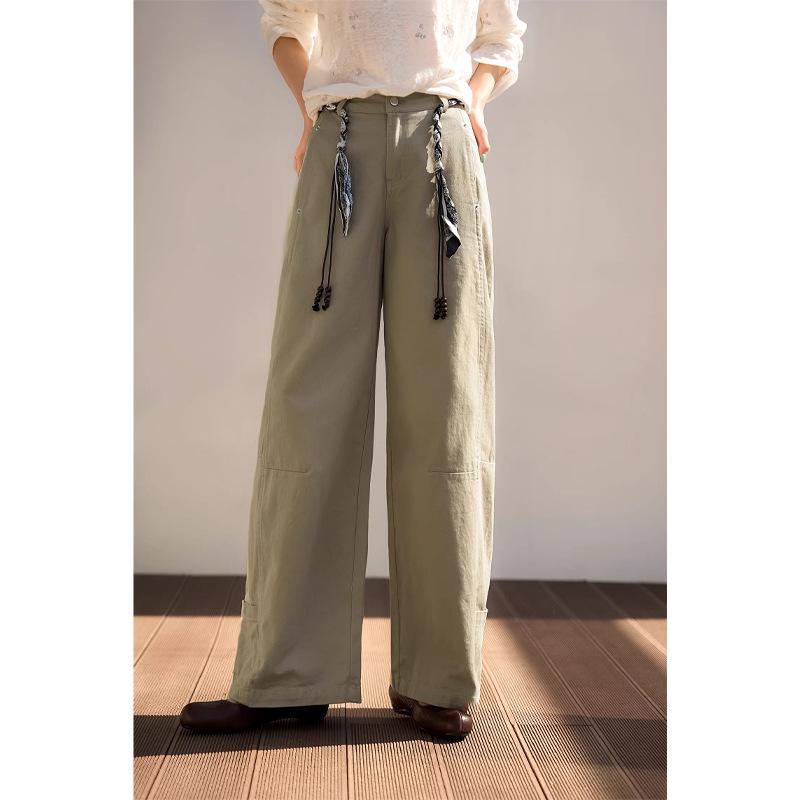 

Absolutely Amazing Women s Cocoon Pants - Silk Scarf Belt, Flattering Spring 2026 Casuals Small хакі