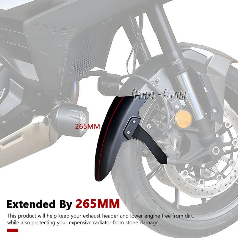 Ny 2022 2023 2024 Framskärm Stänkskärmsförlängare Motorcykeltillbehör Svart För Honda NT 1100 NT1100 nt1100
