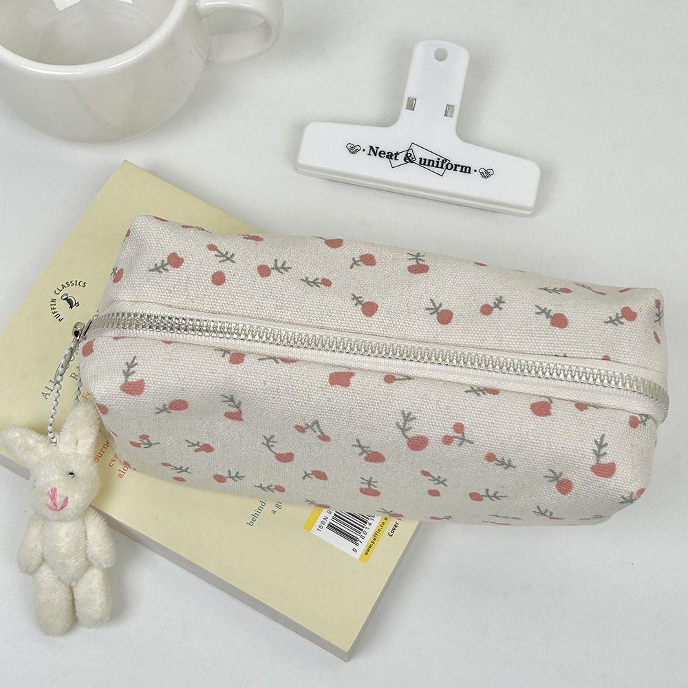 Small Flowers Floral Pencil Bag Fresh Style Pen Bag Pencil Cases  School Supplies
