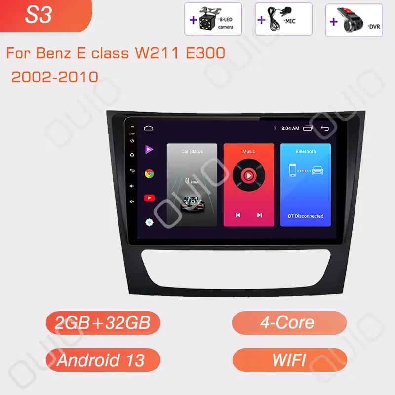 Android 13 Radio For Mercedes Benz E-class W211 E200 E220 E300 E350 E240 CLS 2002 - 2010 GPS Car Video Player Carplay Auto