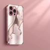 Funkelndes Rosa Herz Kurvenmuster Metallische Farbe Glas Handyhülle Für iPhone 11 12 13 14 15 16 17 Pro Max Plus 16E 17Air Hülle