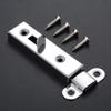 1pc Barn Sliding Door Window Panel Security Bolt Button Open Lock Latch with Screws Silver Metal Household Bedroom Space Garages Hardware 61*16mm