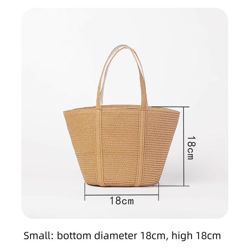 

Japanese Style Non-Printed Paper Woven Tote Bag Satchel Women s Bag Woven Tote Work Clothing Lightweight Straw Woven Beach Bag Women s Light Brown small
