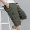 Pantalones Cortos Cargo para Hombre Rodilla Bolsillo con Cremallera Verano Algodón Escalada Jogger Cintura Elástica Ropa Deportiva