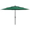 VidaXL 3-Tier Garden Parasol with Aluminum Pole, Patio Sunshade, Sun Shelter, Beach Umbrella Terrace, 313877