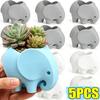 5/1 Piezas Mini Maceta de Elefante Impresa en 3D Maceta para Suculentas Maceta Pequeña para Cactus Suministros de Decoración para Escritorio de Casa Estante Balcón
