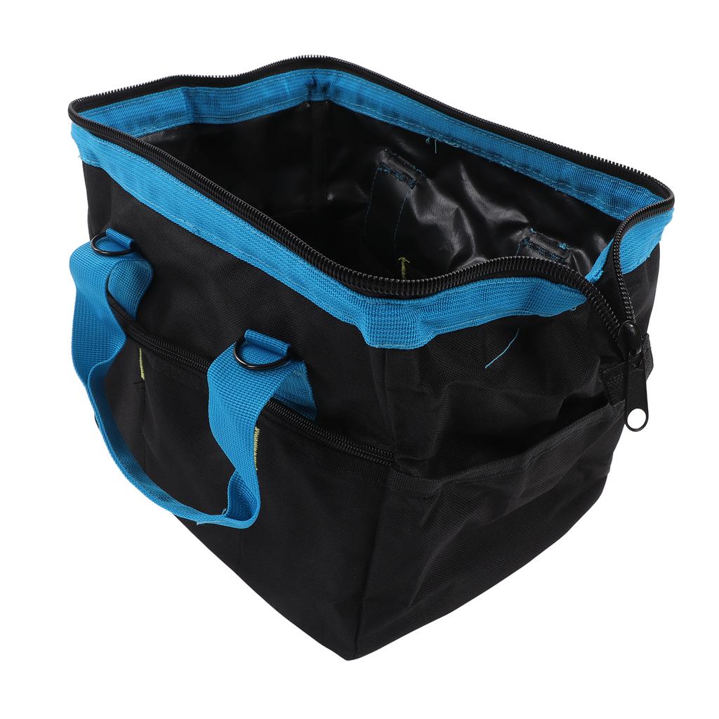 Tool Bag Wide Mouth Large Capacity Waterproof Handbag Oxford Cloth for Wrench Screwdriver 14in