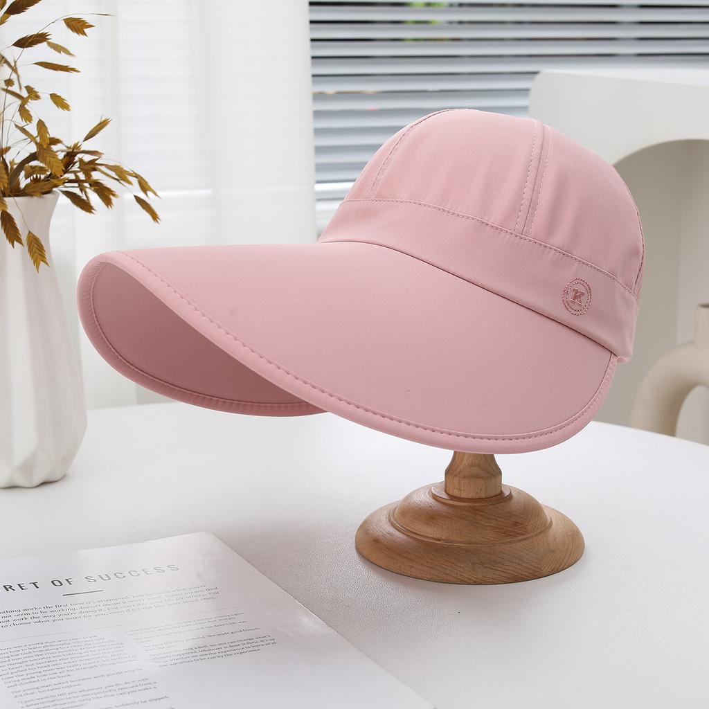 Zama Tail Fisherman Sun Protection Hat Women'S Summer Plus Brim Empty Top Casual Sun Hat Vinyl Sun Hat