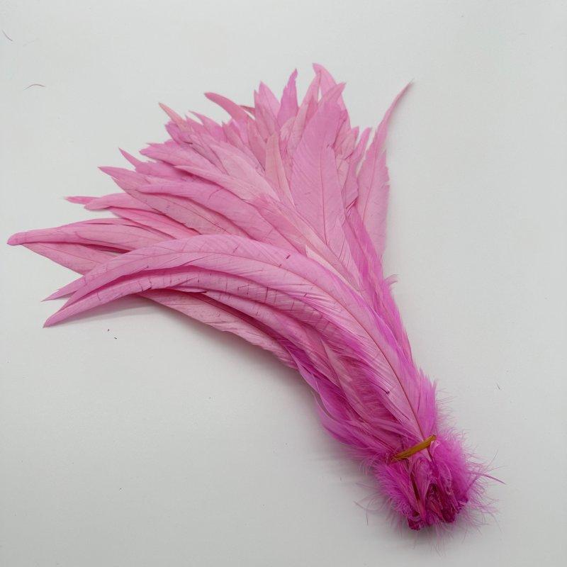 

Whole 100pcs 30-35cm Rooster Tail Feathers Sky Blue Natural Plumes Beige Diy Cock Clothing Jewelry Accessories Party 25-30cm розовый