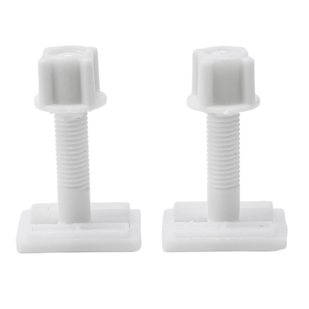 Plastic Bolts Toilet Hinge Screws 2*Sliding Plates 2*Washers Accessories