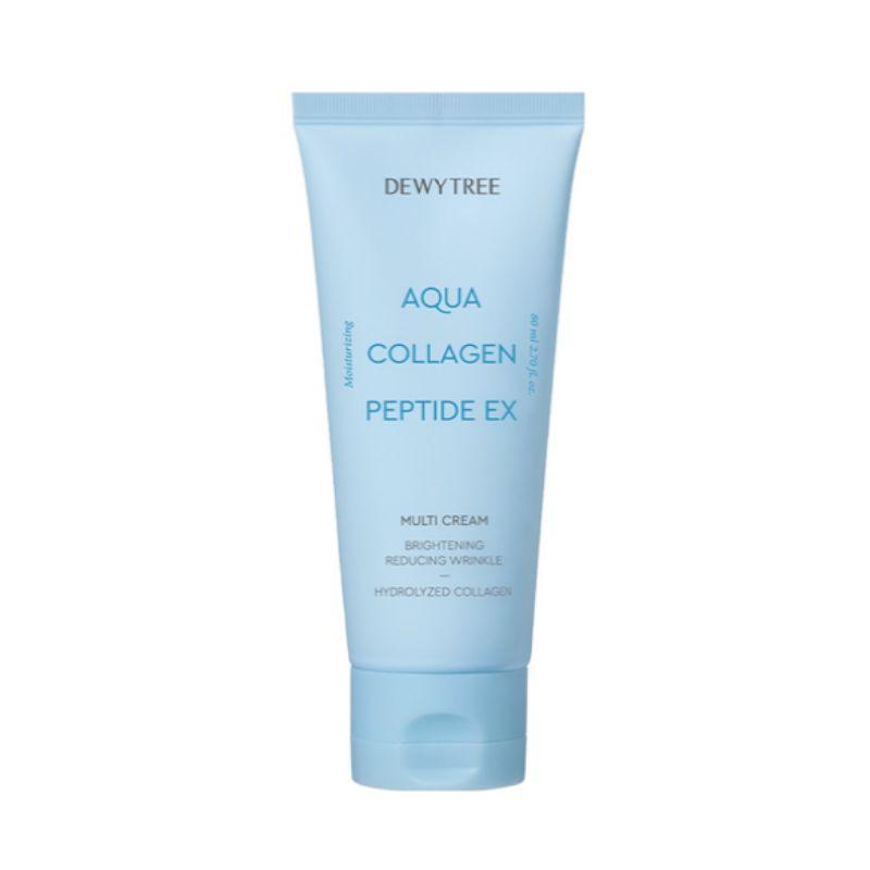 DEWYTREE Aqua Collagen Peptide EX Мультикрем 80 мл K-Beauty Укрепляющий Увлажняющий Антивозрастной Крем для Лица