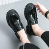 Black New Fashion Tassel Mens Party and Wedding Loafers Thick Soled Men's Dress Platform Shoes Comfortable Breathable Men Shoes