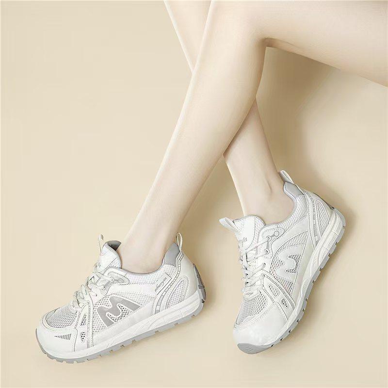 

Spring and summer breathable mesh white shoes are not stuffy feet, new women s shoes are versatile casual sports shoes to increase the height of 35