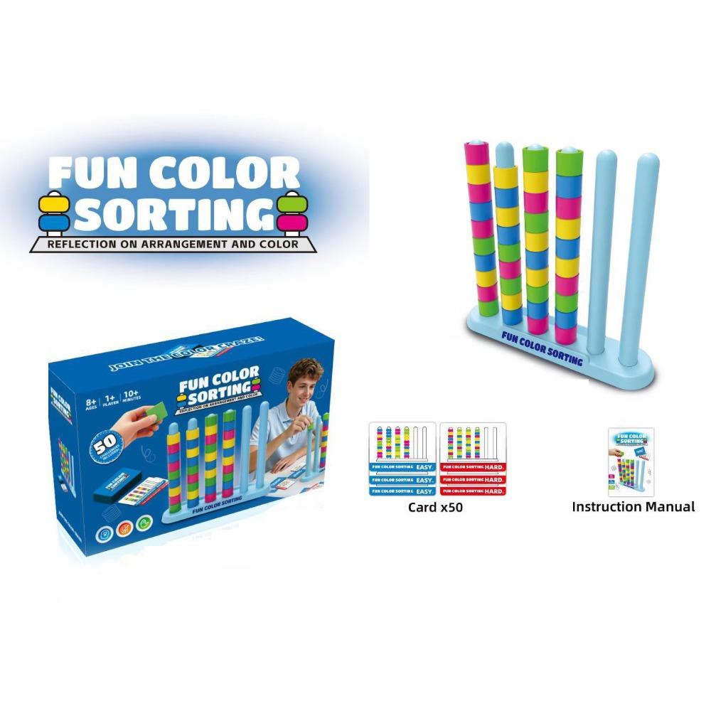 1-2 Spelare Färgstackningspusselspel Plast Interaktivt Bordsspel Familjeinteraktiv Lek