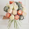 Große künstliche Blume Mehrfarbig Lebensecht Künstliche Artischockenblume DIY beflockte Nordische Distelblume Foto Requisiten