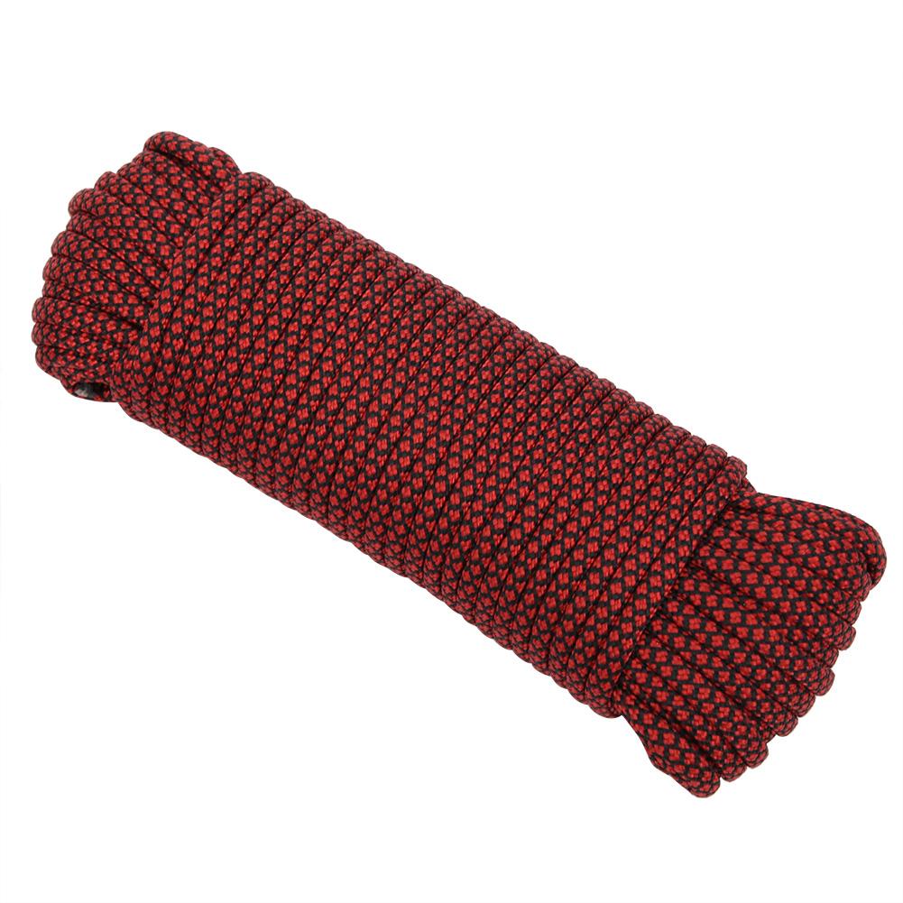 9 Core Paracord Rescue Tying Tent Lanyard Camping Rope for Outdoor Bracelet Weaving20M Red