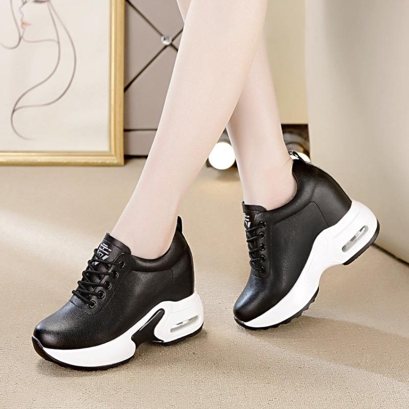 Trendy women's shoes new flat bottom inner height increase casual sports shoes women's single shoes sandals