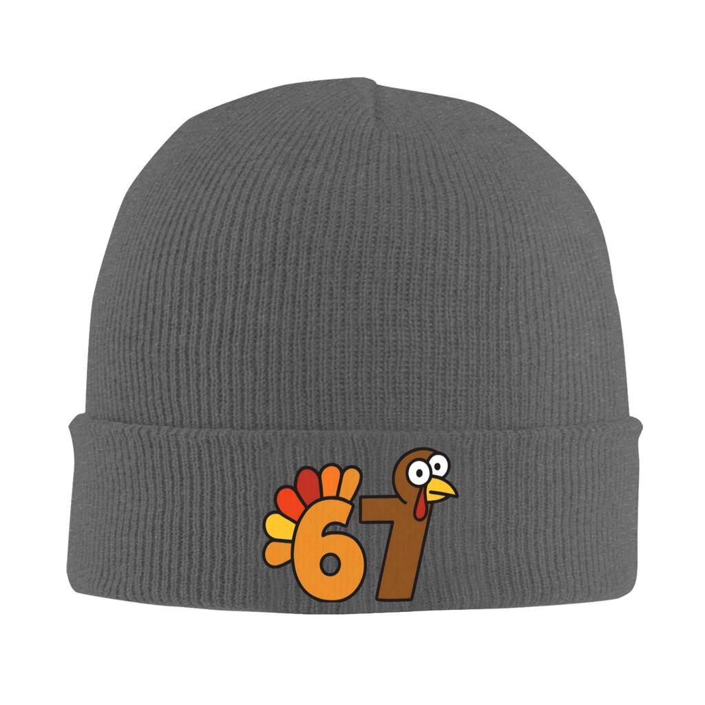 67 Thanksgiving Turkey Knit Hat  Hip Hop Caps Female Male Kpop Beanie Hats Winter Graphic Head Wrap Bonnet Hats