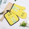 Fashion Pattern Kitchen High Temperature Resistanct Insulation Pad Microwave Oven Baking Gloves