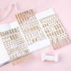 3D Metallic Color Letter Number Sticker PVC Letter Sticker Scrapbooking Sticker for Card Making Photo Album Wrapping