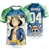 Men's One Piece Anime Tee Franky Iron Man Print Boys Clothes Girls Short Sleeve Men Jersey Casual Lightweight Tops