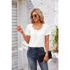Women's Fashion Casual Solid Color Print Short Sleeve O Neck Blouses & Shirts