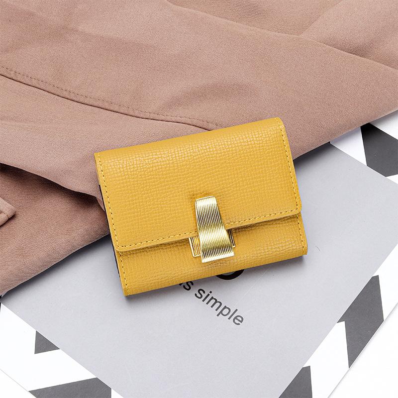 2024 New Lock Card Holder Genuine Leather Women Card Bags Textured First Layer of Cowhide Coin Purse Credit ID Cards Organizer