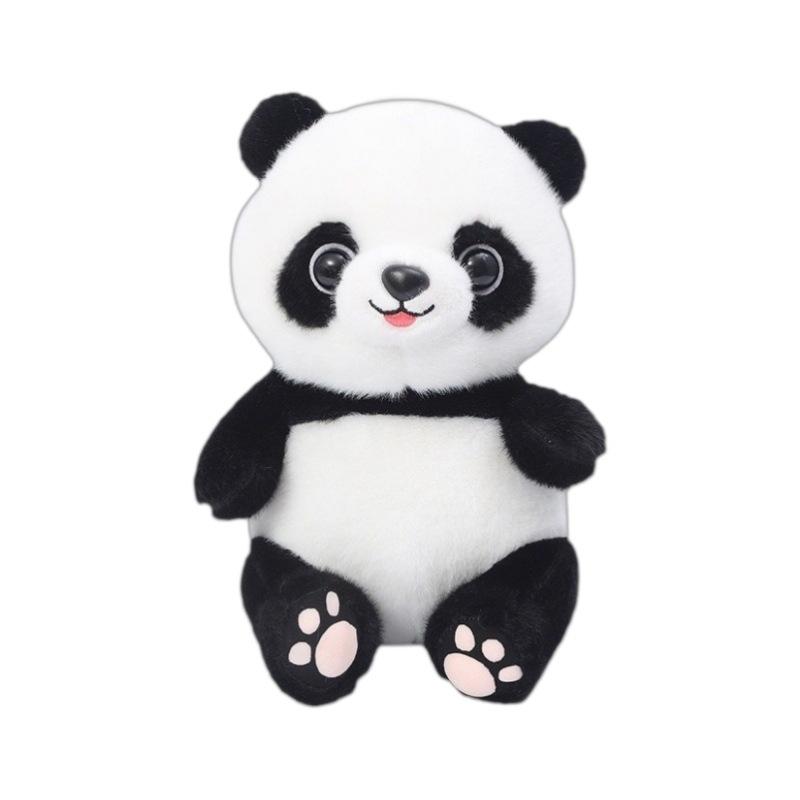 Cute panda doll 8 inch grab machine doll plush toy simulation giant panda dressing doll