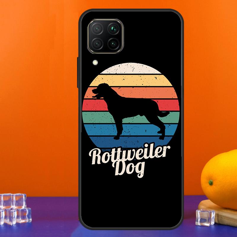 

Cartoon Rottweiler Dog For Huawei Nova Y90 Y91 Y60 Y70 Y72 Y61 9 10 SE 12i 12s 11i 5T P60 Pro P20 P30 P40 Lite Case Nova 9 SE