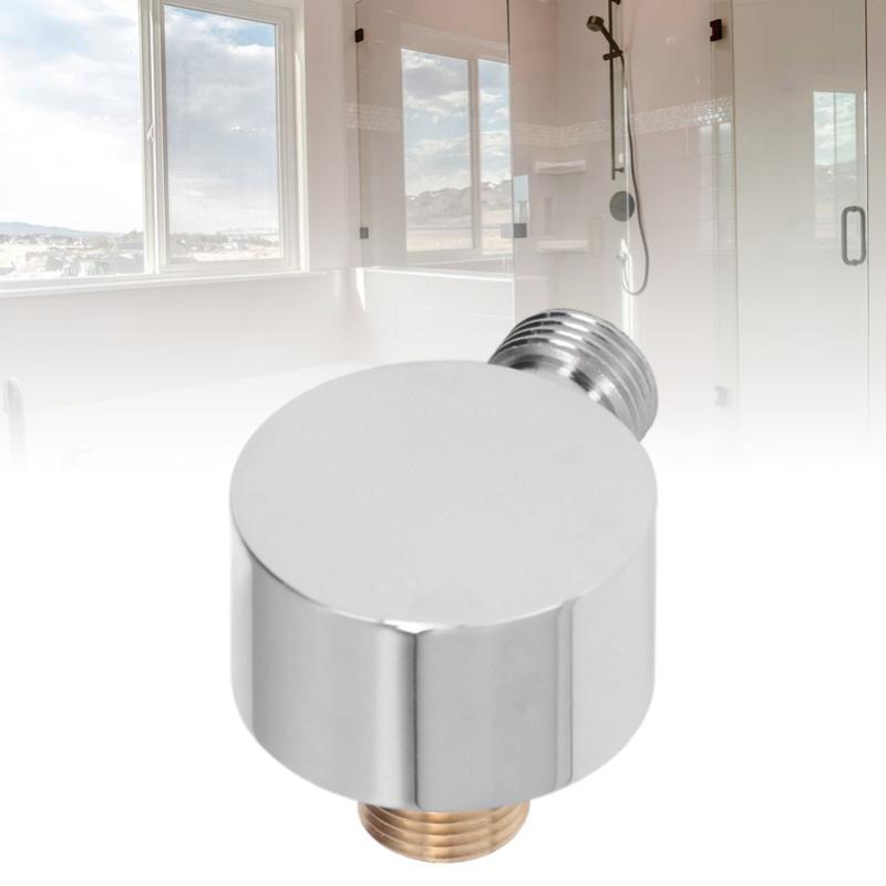 Shower Adapter Brass Construction Chrome Plated G1/2 Wall Mounted Easy Installation Round Shower Hose Connector