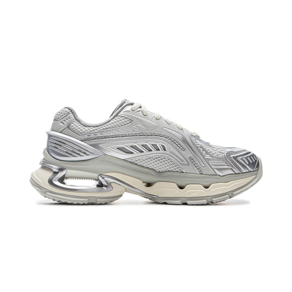 Li Ning Lijun BOW Trendy Sports Non-Slip Wear-Resistant Low-Top Casual Shoes Men Sneaker Silver AZGV025-1