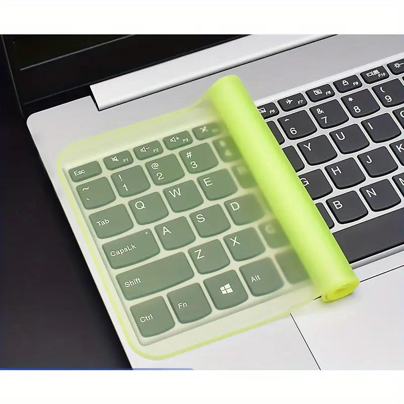 

1 шт. Силиконовая накладка на клавиатуру для ноутбуков 30,48–35,56 см, гибкая, моющаяся, пыленепроницаемая и прочная накладка на клавиатуру жёлтый