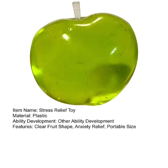 Clear Fruit Squeeze Toy Anxiety Relief Soft Stretch Shapeable Stress Ball Transparent Fruit Sensory Fidget Toy Party Favors