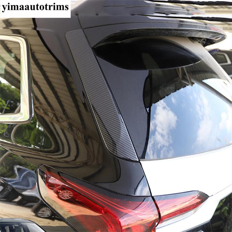 Rear Window Panel Sequ / Rearview Mirror Rubbing Strip Cover Trim ABS Carbon Fiber Accessories For Cadillac XT6  -