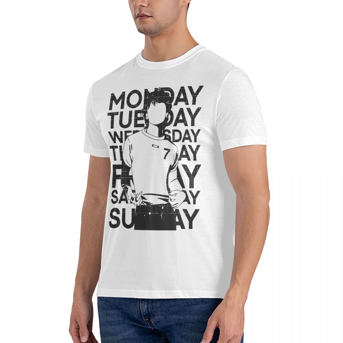 Мужская винтажная футболка с коротким рукавом, хлопковая, повседневная, удобная, оверсайз S