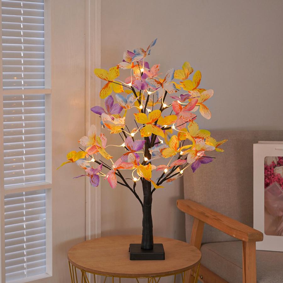 LED Color Simulation Butterfly Tree Lamp Christmas Shaped Lamp Decorative Ornament Lamp