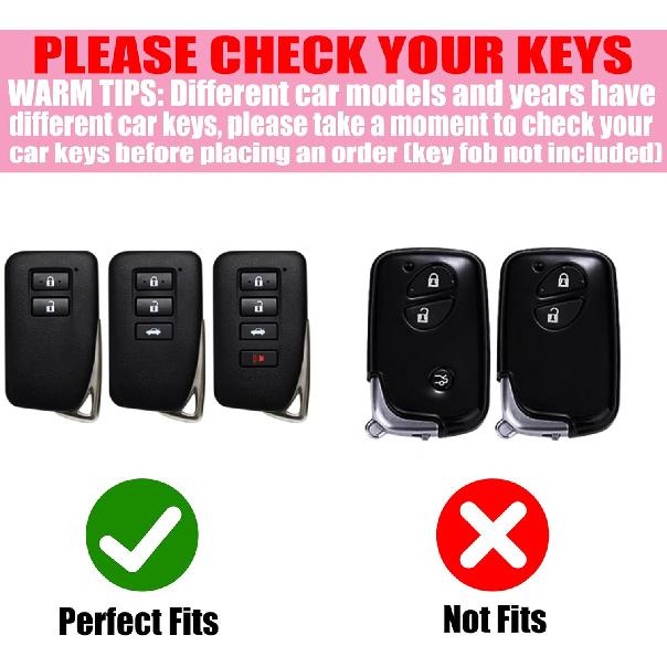 Key Fob Cover with Diamond Keychain Fit for Lexus Car Key Holder Case Compatible with Lexus RX ES GS LS NX RS GX LX RC LC Smart Remote Key Protector