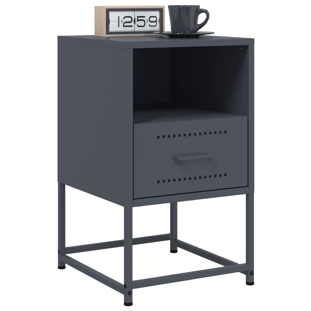 Nightstand Anthracite 36 x 39 x 60.5 cm Steel