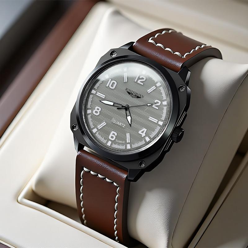 JYL Men's Watch Business Sports Casual Leather Band