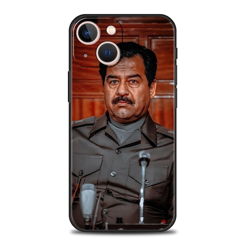 Arabic Iraq Saddam Hussein Phone Case For iPhone 17 16 15 Pro Max 11 12 13 14 7 8 Plus SE 2020 X XR XS Cover Soft Black