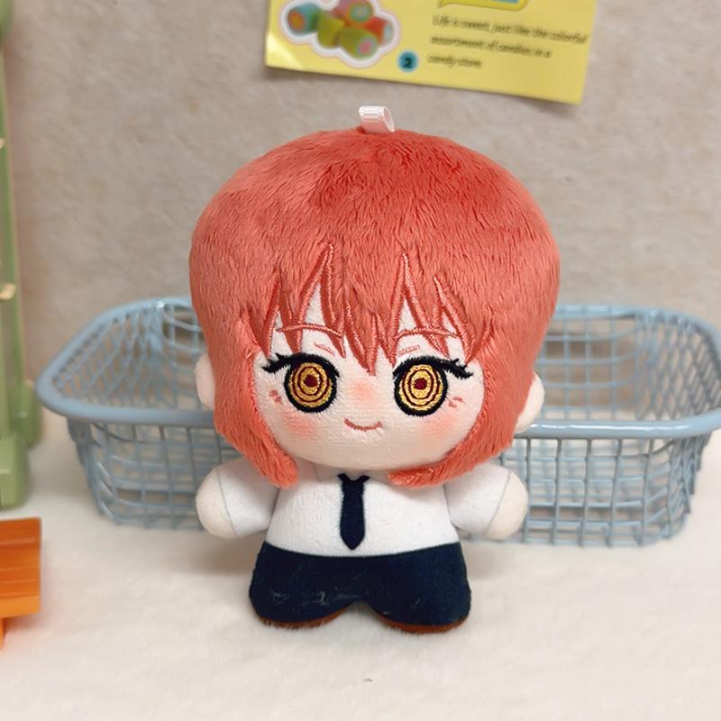 10cm Chainsaw Man Pluche Speelgoed Cartoon Schattig Zacht Gevuld Anime Makima Power Sleutelhanger Poppen Voor Kind Verjaardag Kerstcadeau
