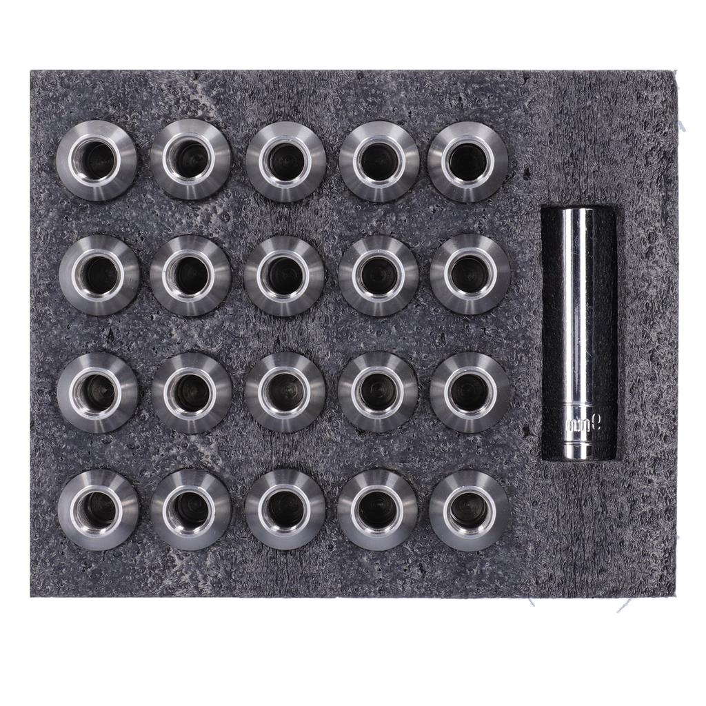 1 2‑20 Lug Nuts Socket Kit 304 Stainless Steel Heated Treatment High Strength Universal