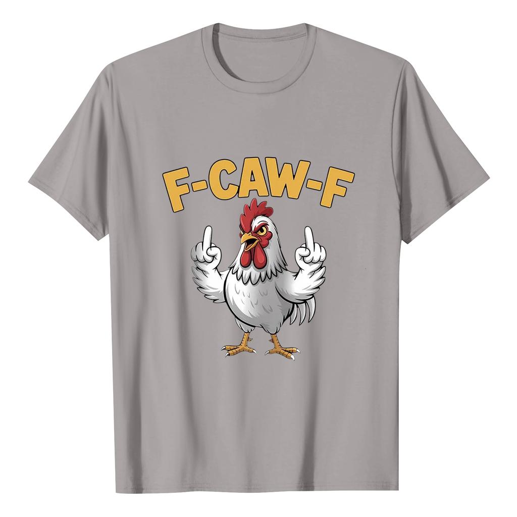 F-CAW-F Women's Casual Letter Print Short-sleeved Top T-shirt