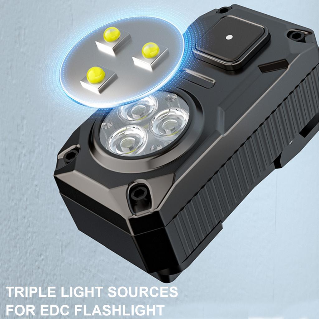 Hands-Free Running Lights 1200mAh Rechargeable Portable Magnetic Small Pocket Light for Emergency Outdoor Camping Walking Dog